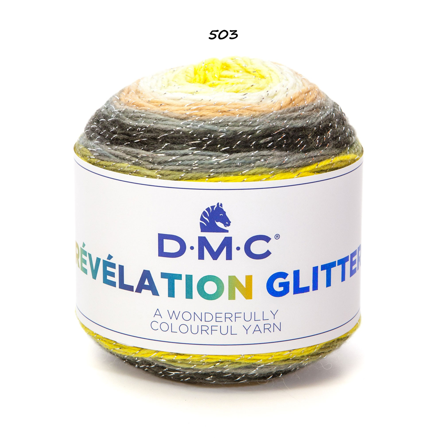 DMC Révélation Glitter, Colourful Yarn Cakes, 8 colours