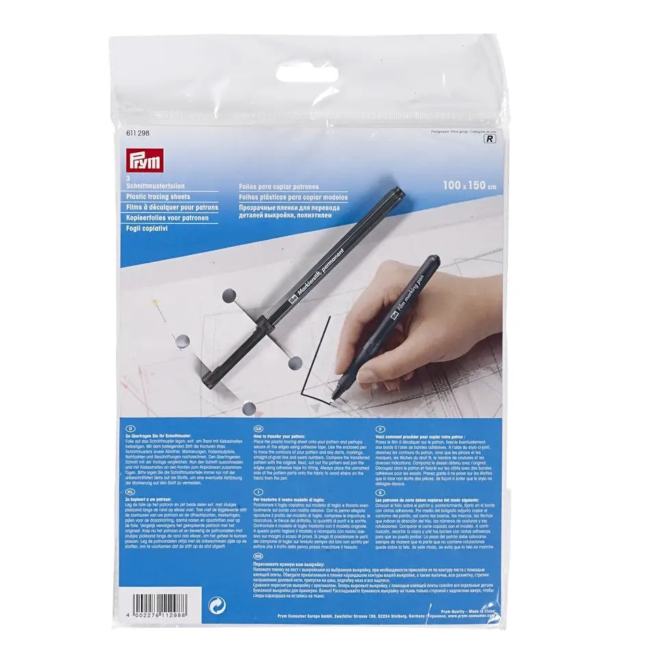 PRYM Pattern Films, With Pencil