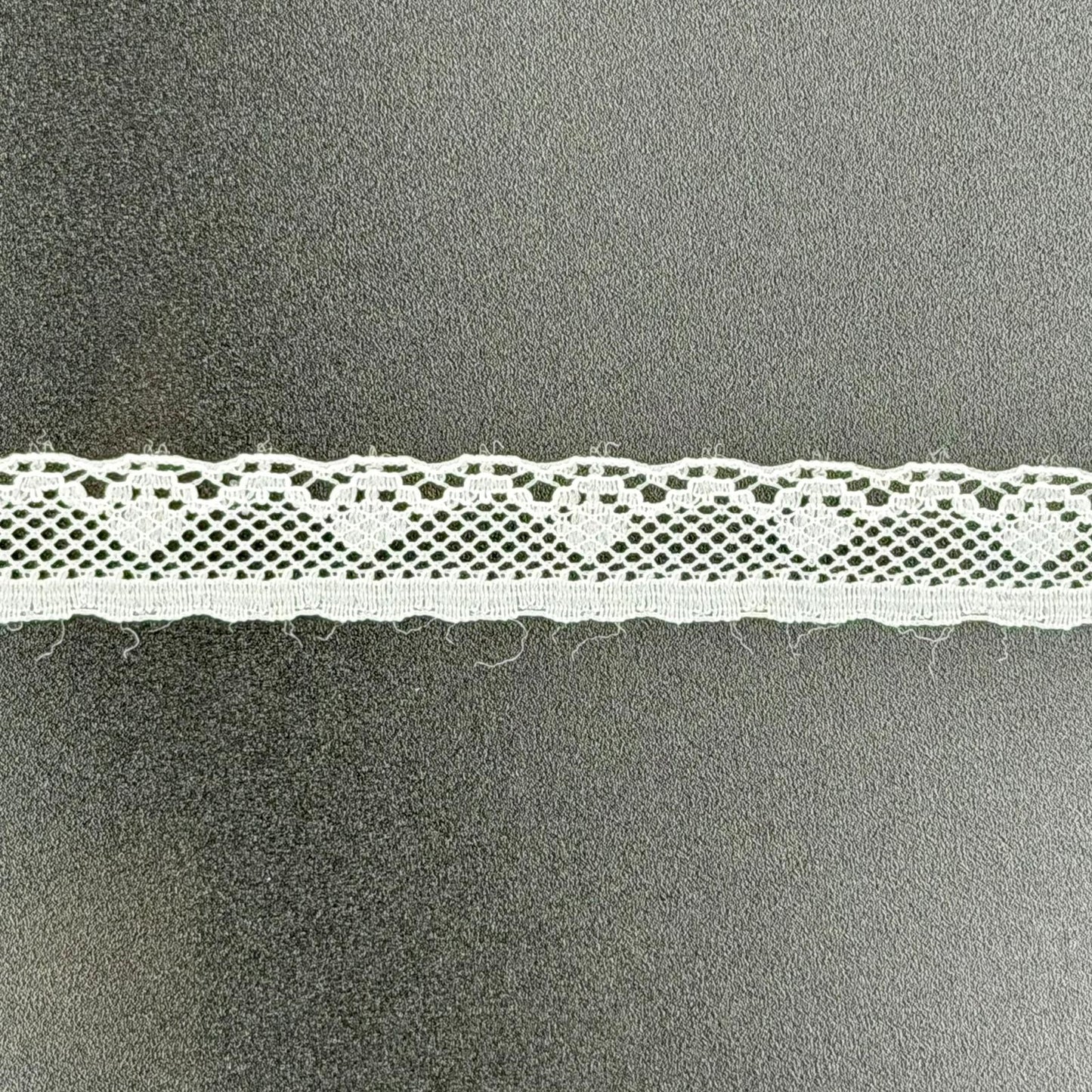 Raschel Lace, 12mm, White, Discontinued