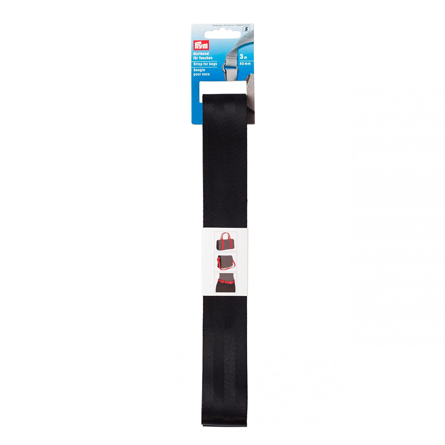 Prym 3m Black Belt webbing for bags 40mm