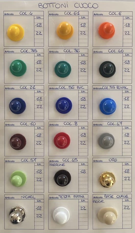 Chef uniform buttons, 14 colours
