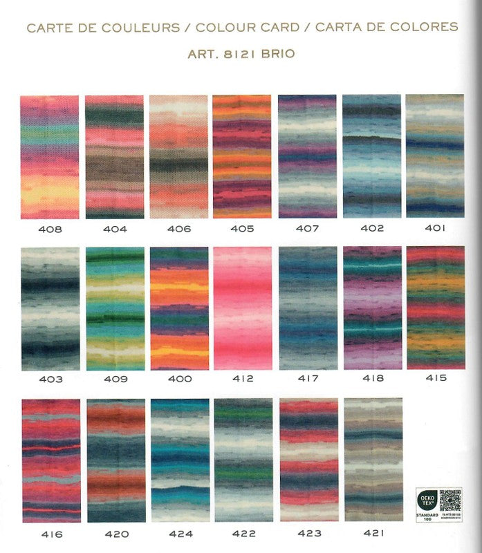 DMC Brio Multicolour Yarn, 20 Colours