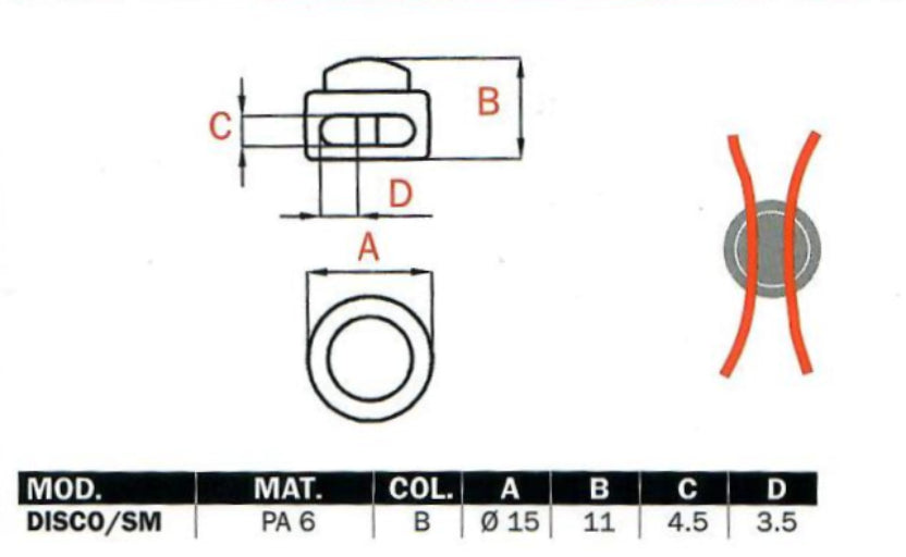 Plastic DISCO/SM Spring Cordlock