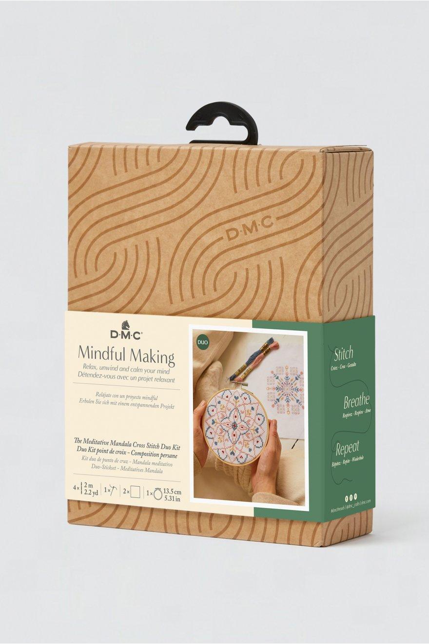 DMC Mindful-making cross stitch Kit- Meditative mandala