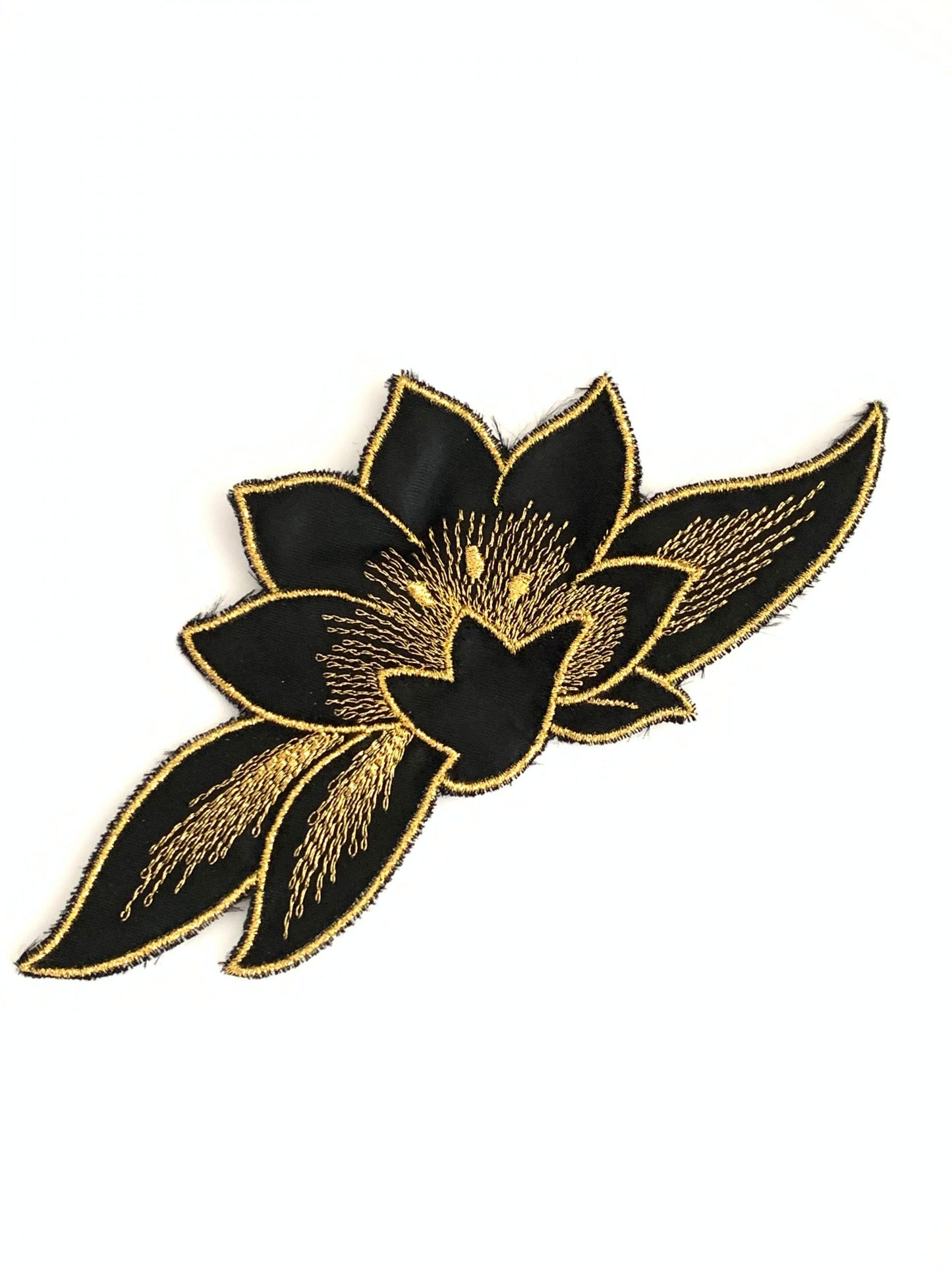 Large embroidered floral motif