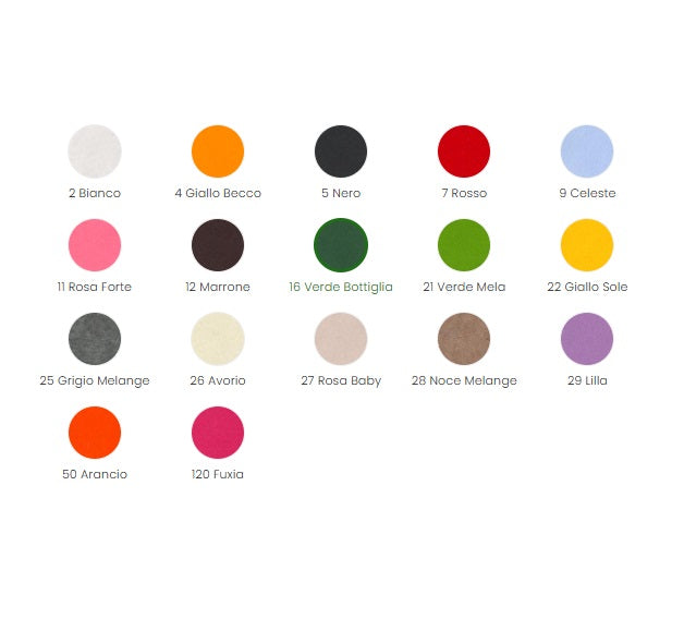 Felt Fabric, 50x50cm, 1mm thick, 17 colours