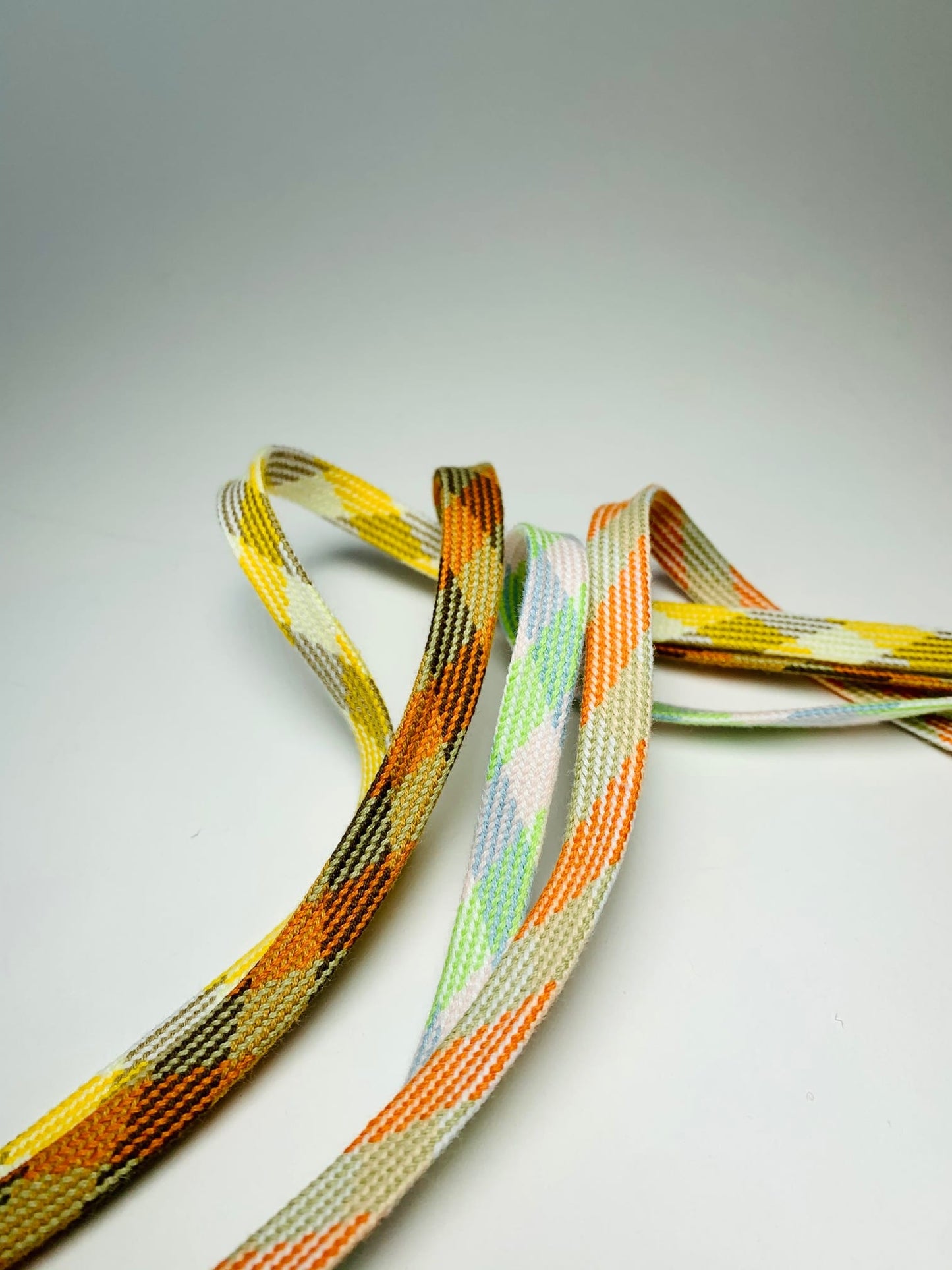 Multicolour Flat Tubular Cord String, 9mm