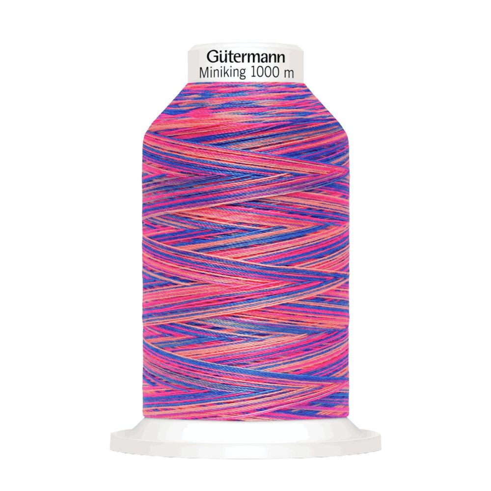 Multicolour Gutermann Miniking Overlocking Thread, 1000 meters
