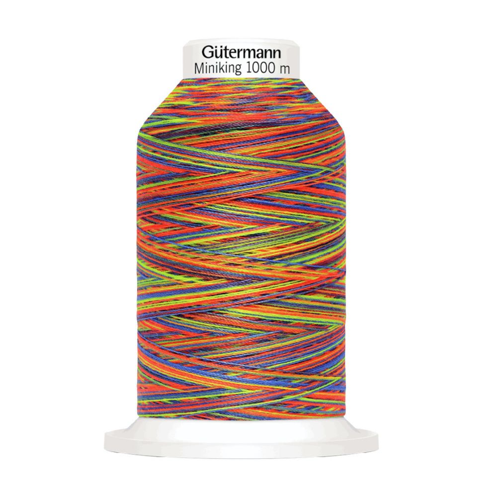 Multicolour Gutermann Miniking Overlocking Thread, 1000 meters