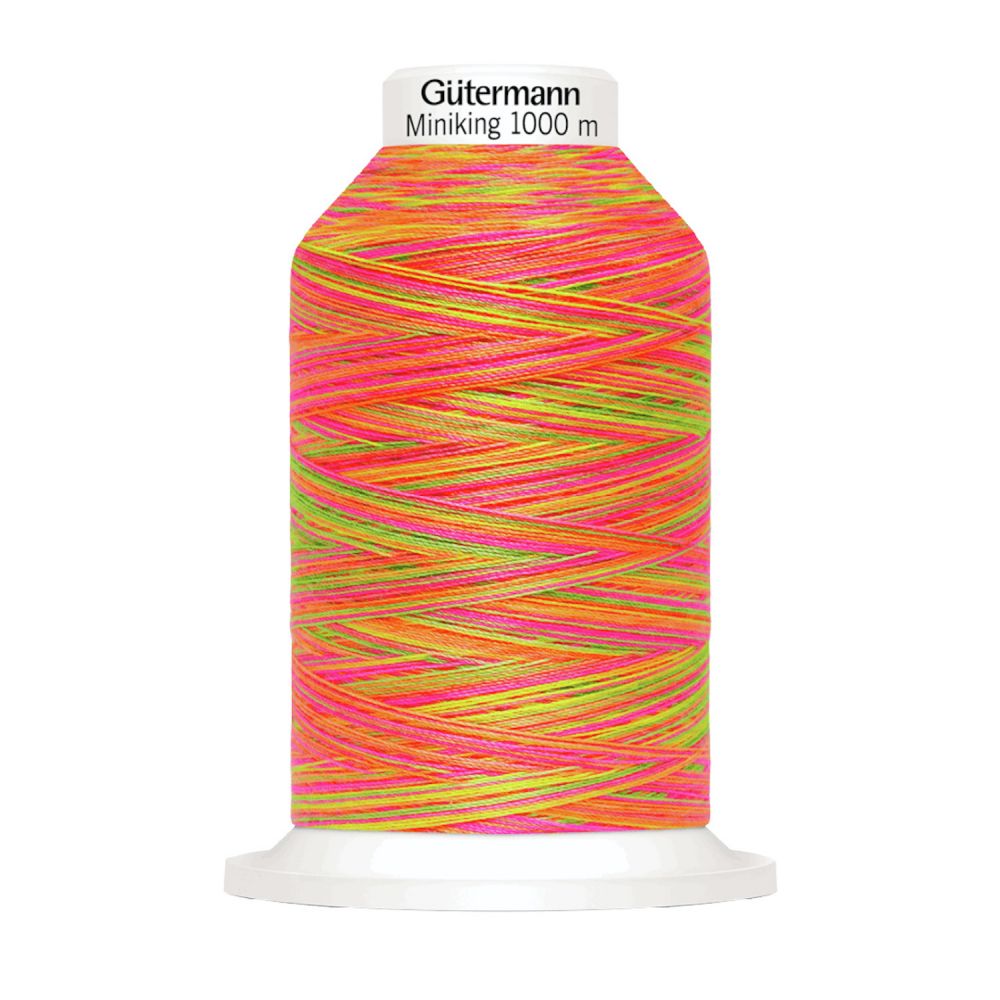 Multicolour Gutermann Miniking Overlocking Thread, 1000 meters