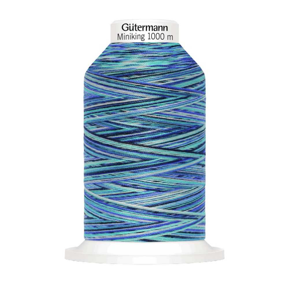 Multicolour Gutermann Miniking Overlocking Thread, 1000 meters