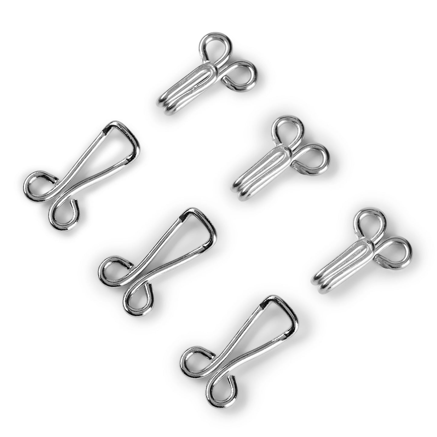Prym Hooks And Eyes, No. 9, Silver-Coloured