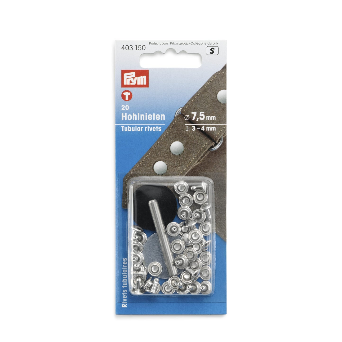 PRYM Hollow Rivets, 3 sizes