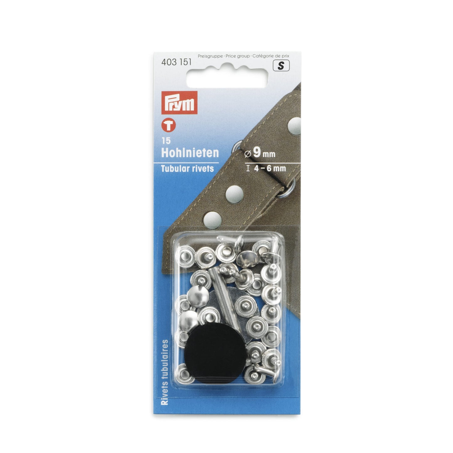 PRYM Hollow Rivets, 3 sizes