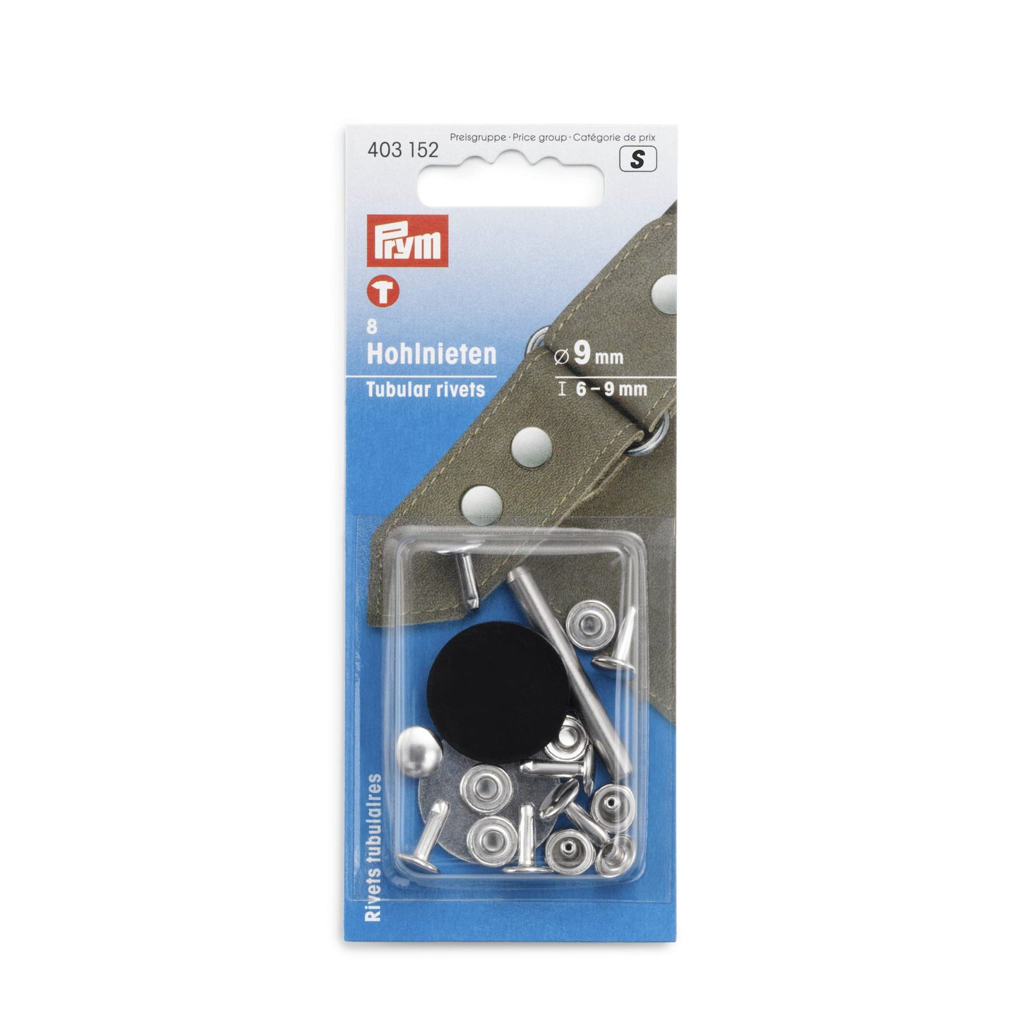 PRYM Hollow Rivets, 3 sizes