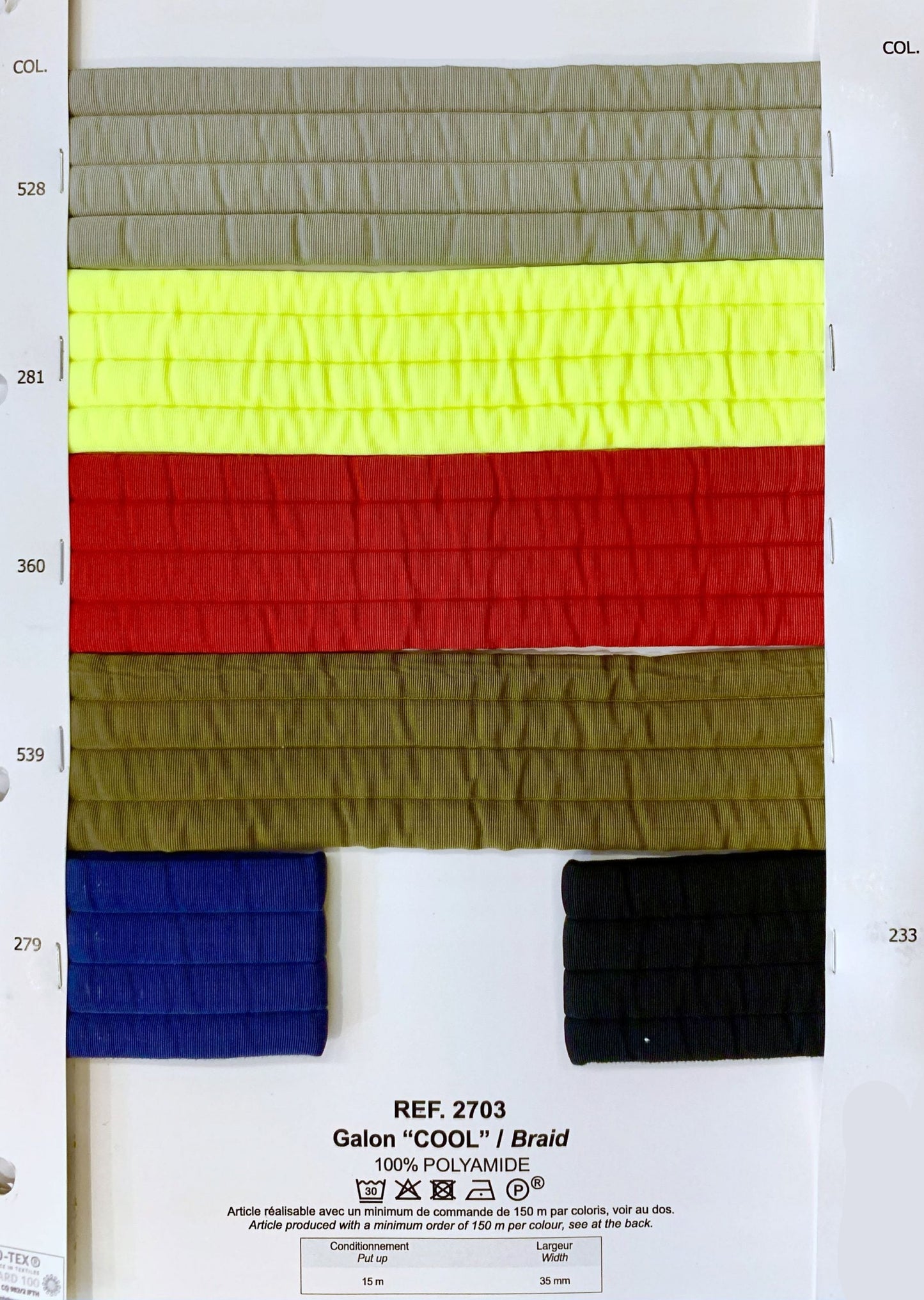 Quilted 'Cool' Webbing, 35mm