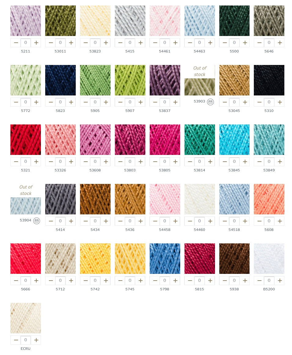 DMC Petra Cotton Yarn 100g, Size 8, 27 colours