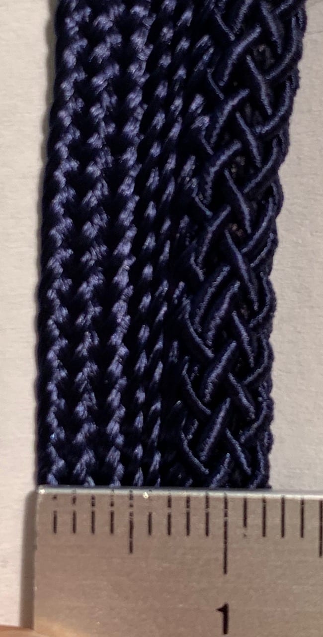 Viscose Braided Piping Cord, 13mm