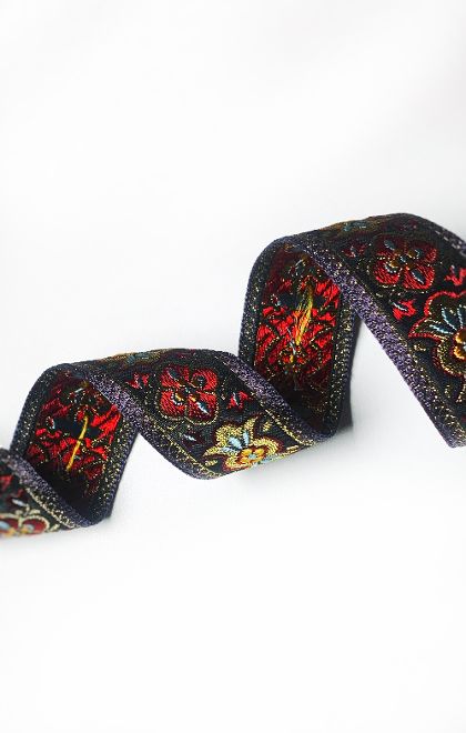 Vintage Embroidered Jacquard Ribbon