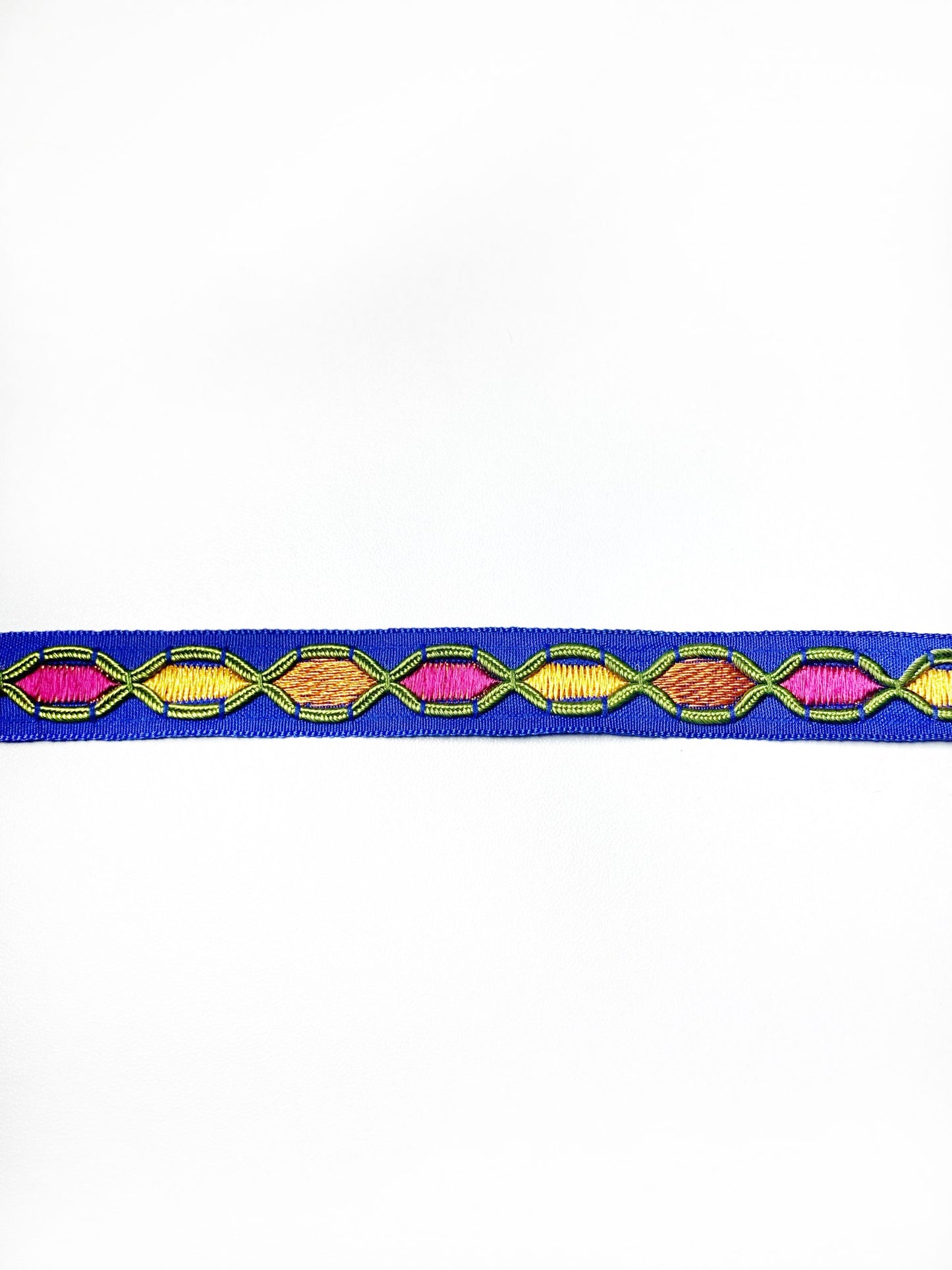 Vintage Embroidered Jacquard Geometric Ribbon