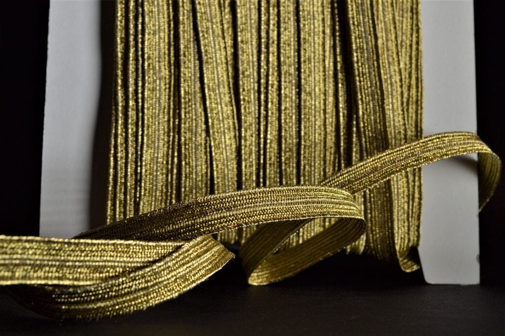 Metallic Tuxedo Trim, 10mm, Gold