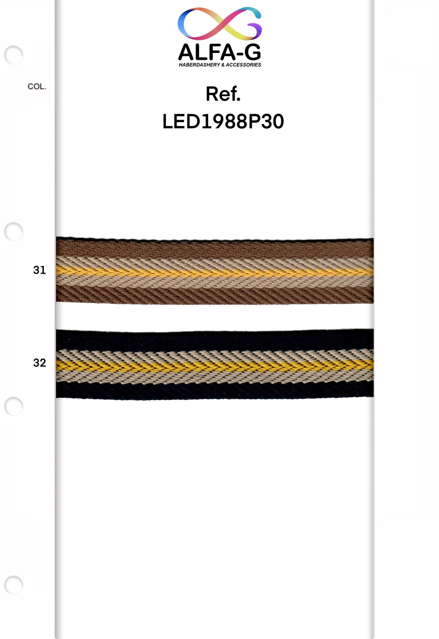 Arrow Striped Webbing, 30mm, 2 colours