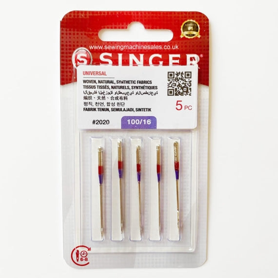 Singer Universal Needles Size 100/16, 5pc