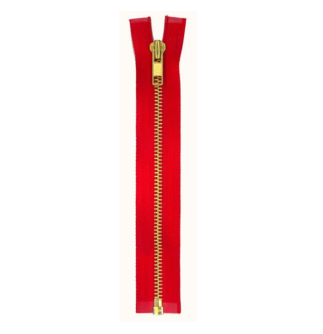 YKK Open Ended Metal Zipper No.5, 40/75cm, 26 Colours-Gold Teeth