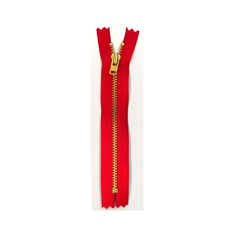YKK Closed Ended Metal Zipper No.3, 12/20cm, 2 Colours-Gold Teeth