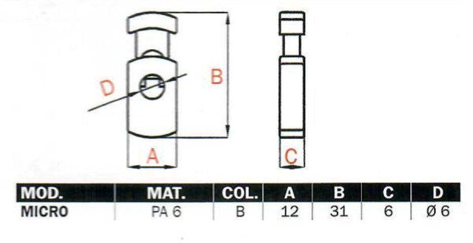 Plastic MICRO Spring Cordlock
