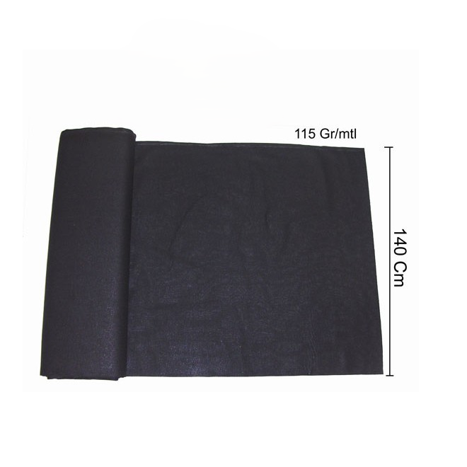 Cotton Adhesive Medium Interfacing, 115gr/mt, Black/White