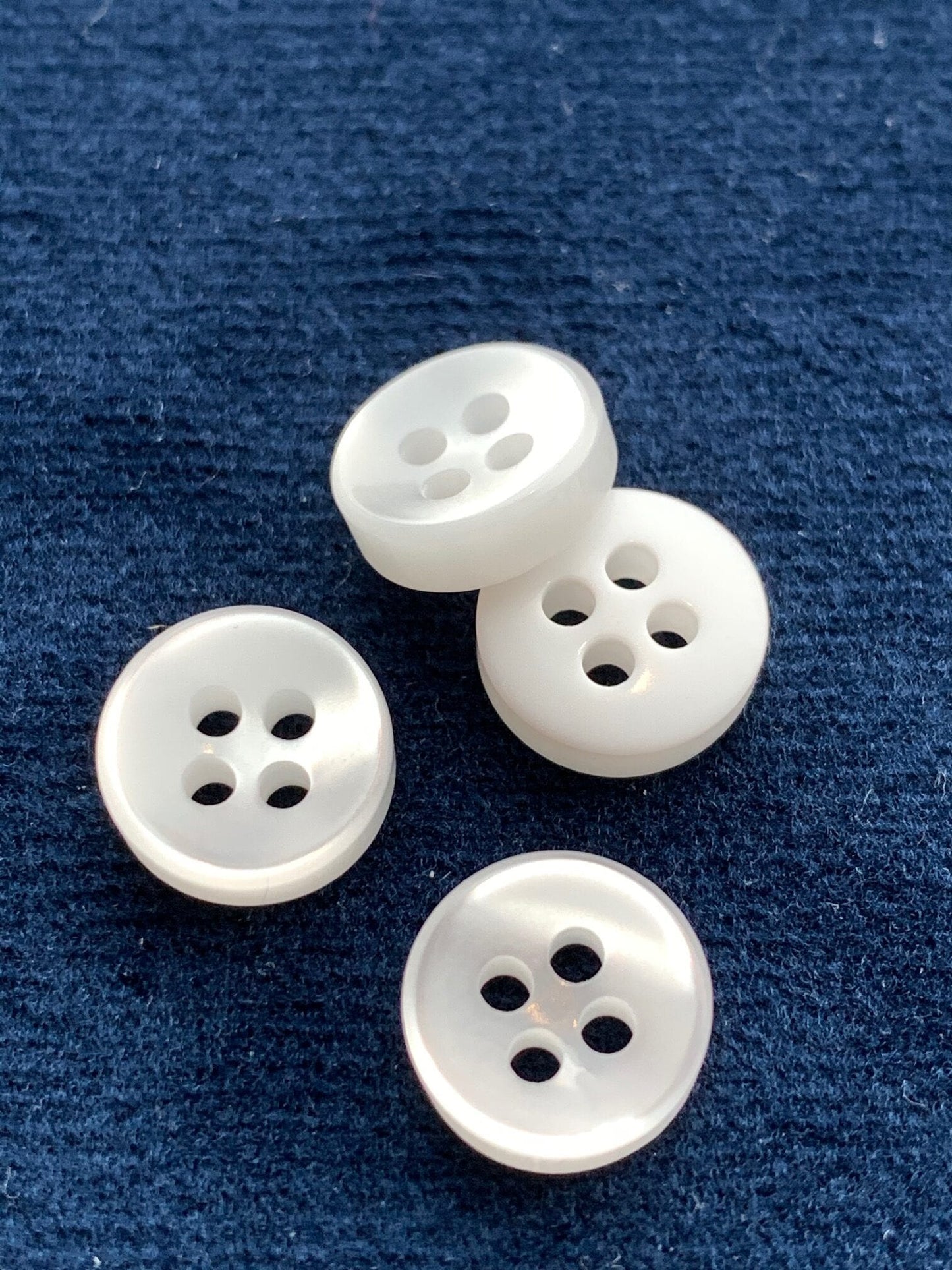 4-Hole Thick Polyester Shirt Buttons, 3 widths