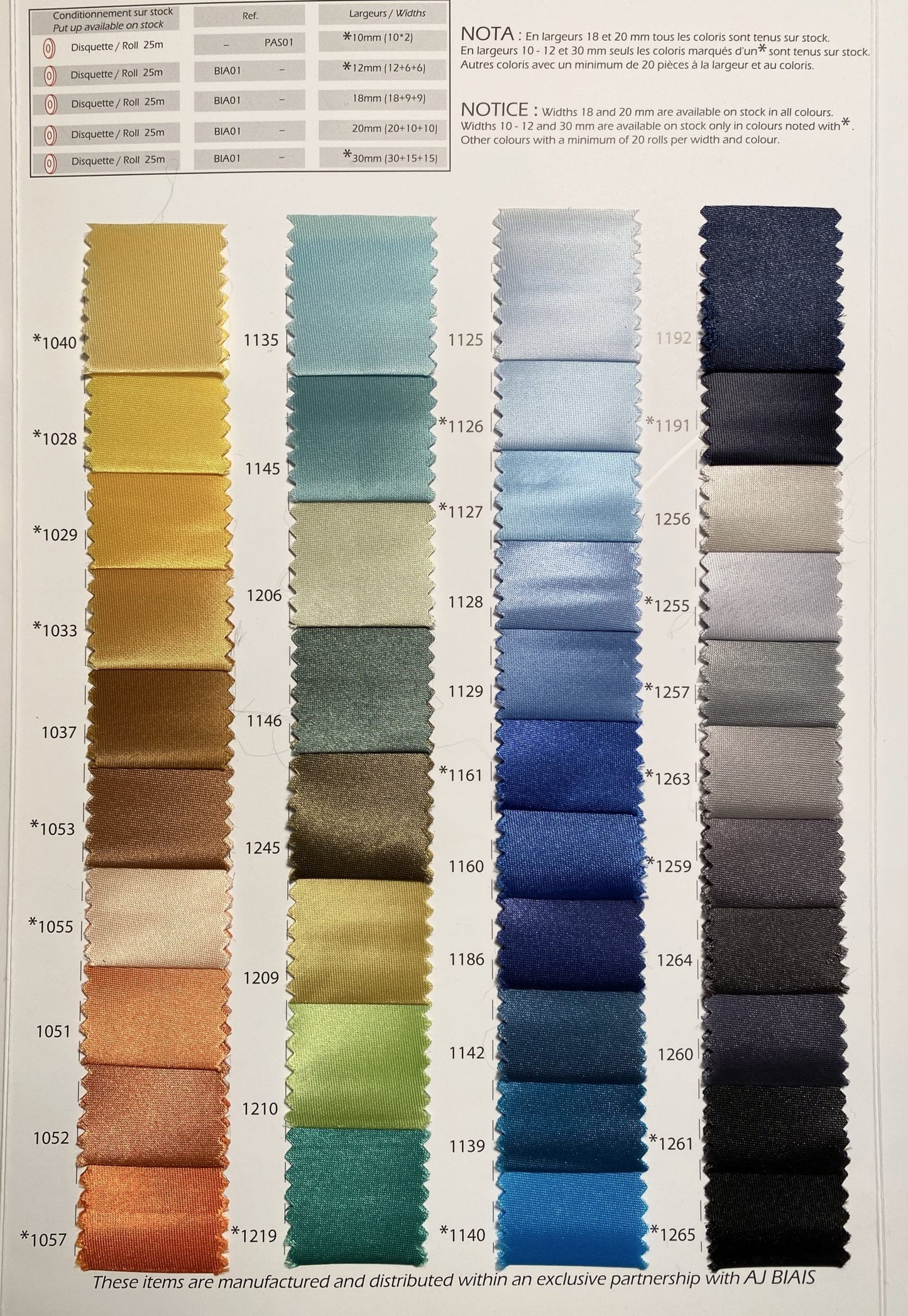 Polyester Satin Bias Binding, 20mm