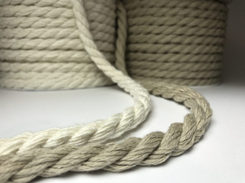 Soft Cotton Cord, 9mm, 2 colours