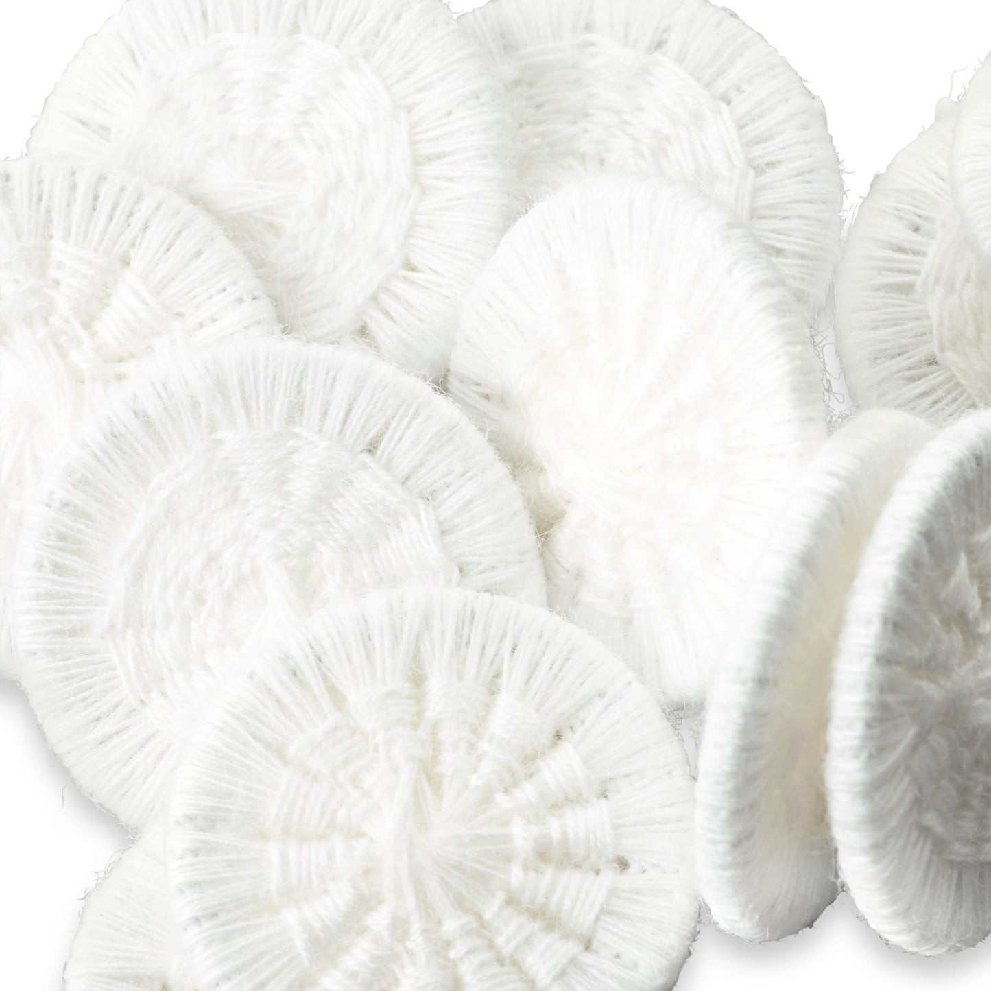 PRYM Twill Linen Buttons, 15/18mm, White