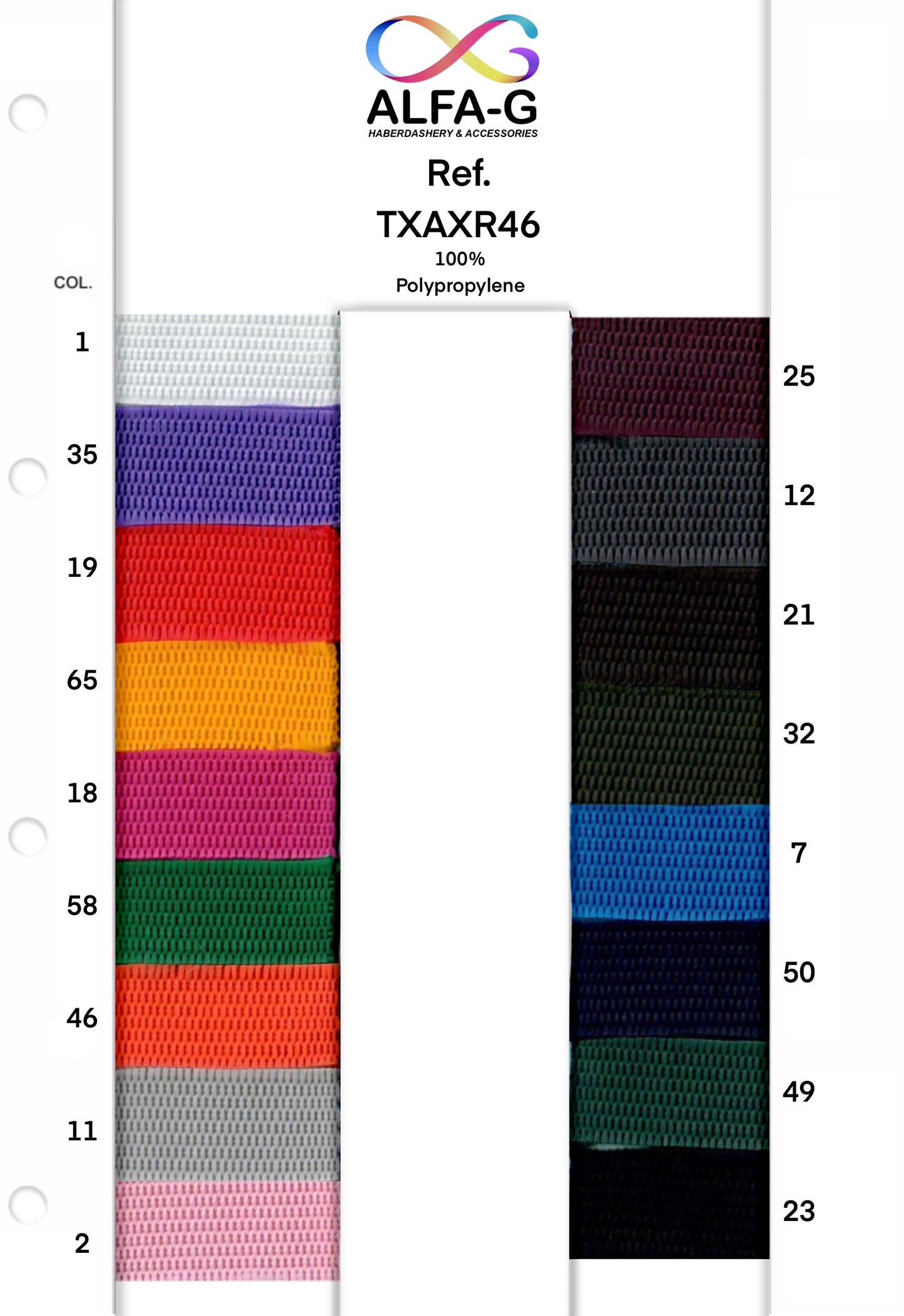 Polypropylene Soft Webbing