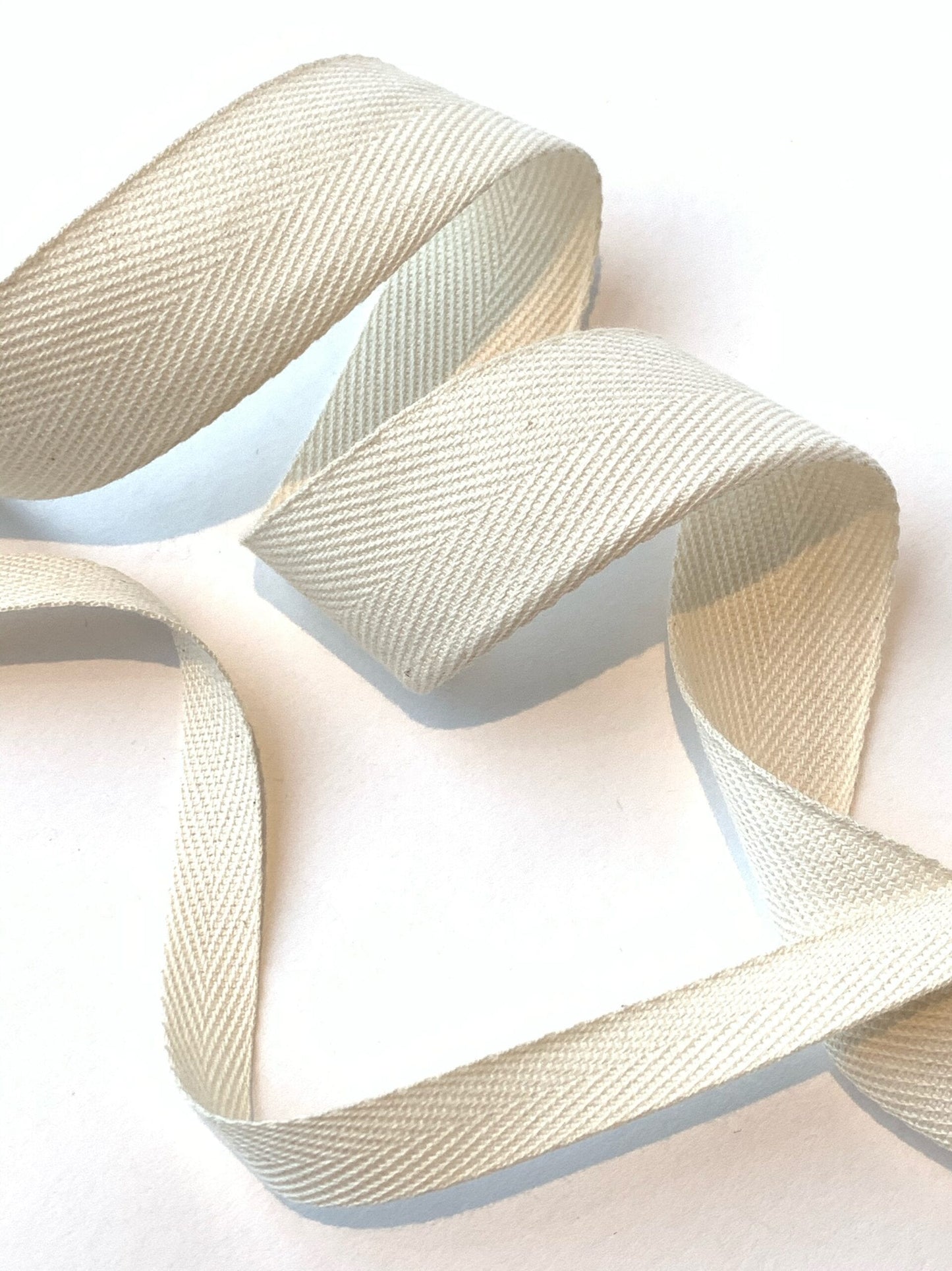 Organic Cotton Herringbone Twill Ribbon
