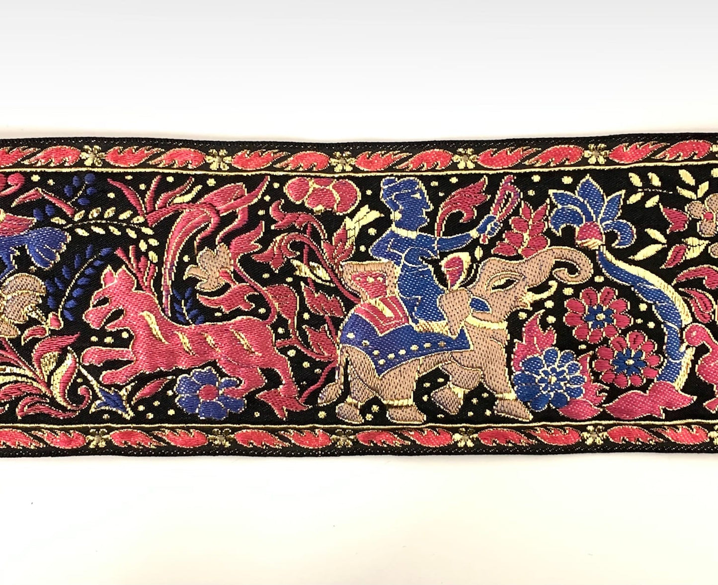 Vintage Embroidered Indian Design Jacquard Trim