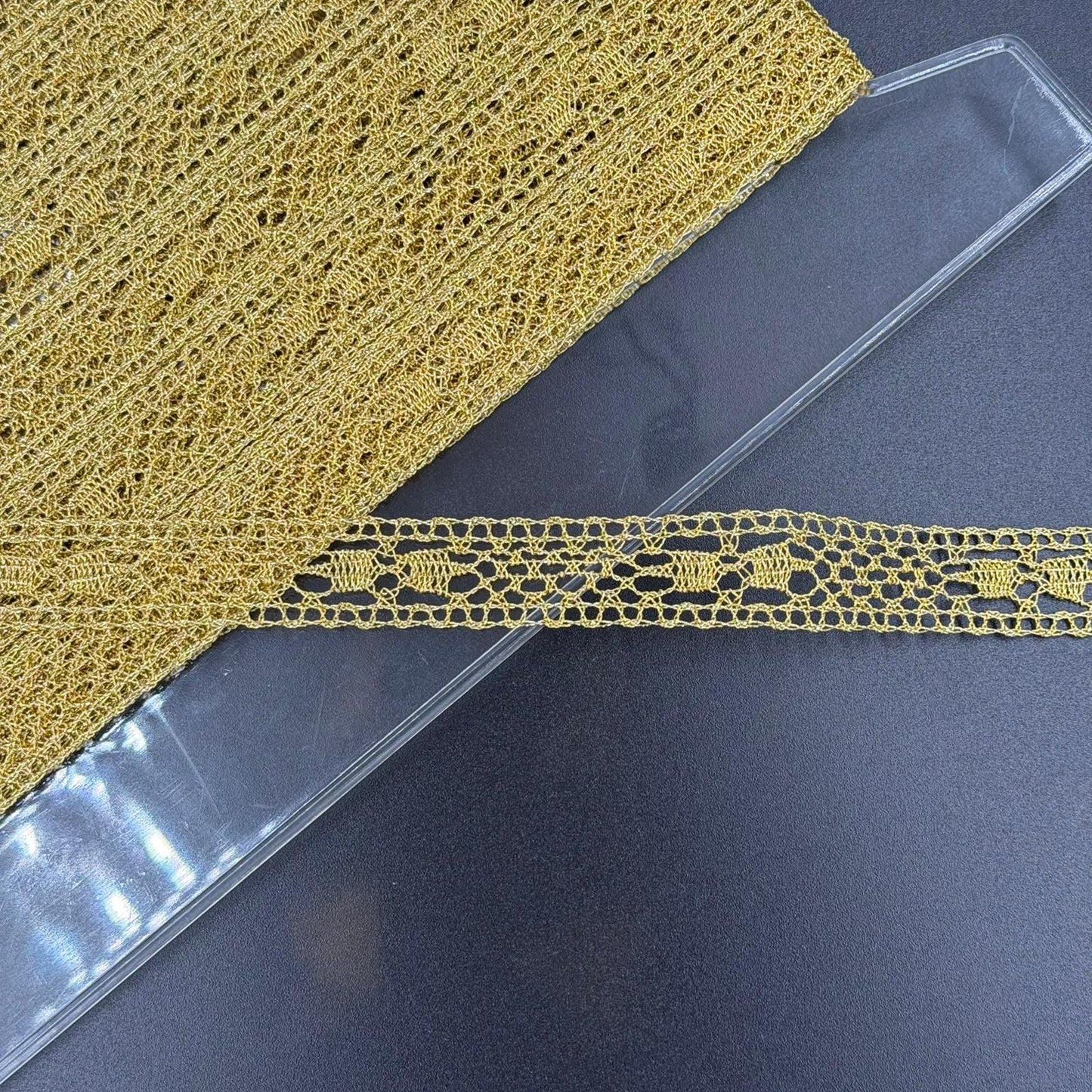 Bobbin Lace, 18mm, Gold, Discontinued