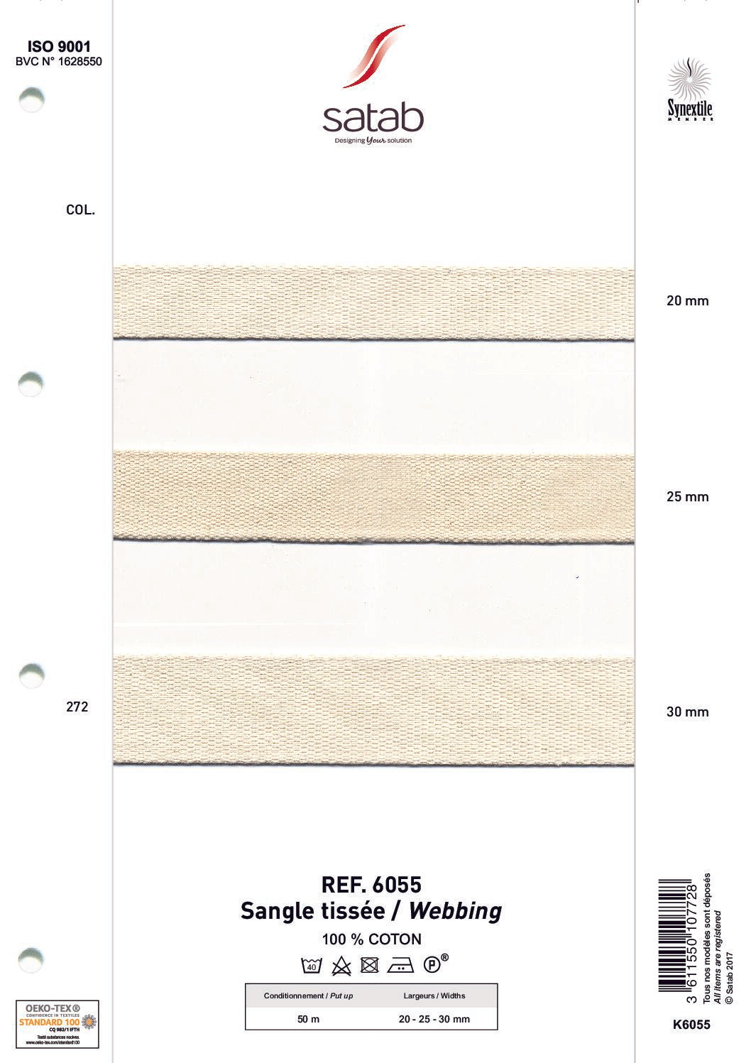 Soft thick cotton webbing