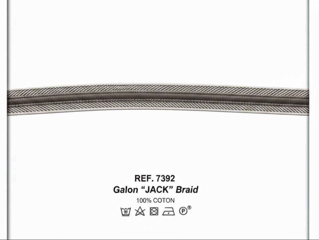Jack Cotton Braid Trim, 15mm, Brown, 25M