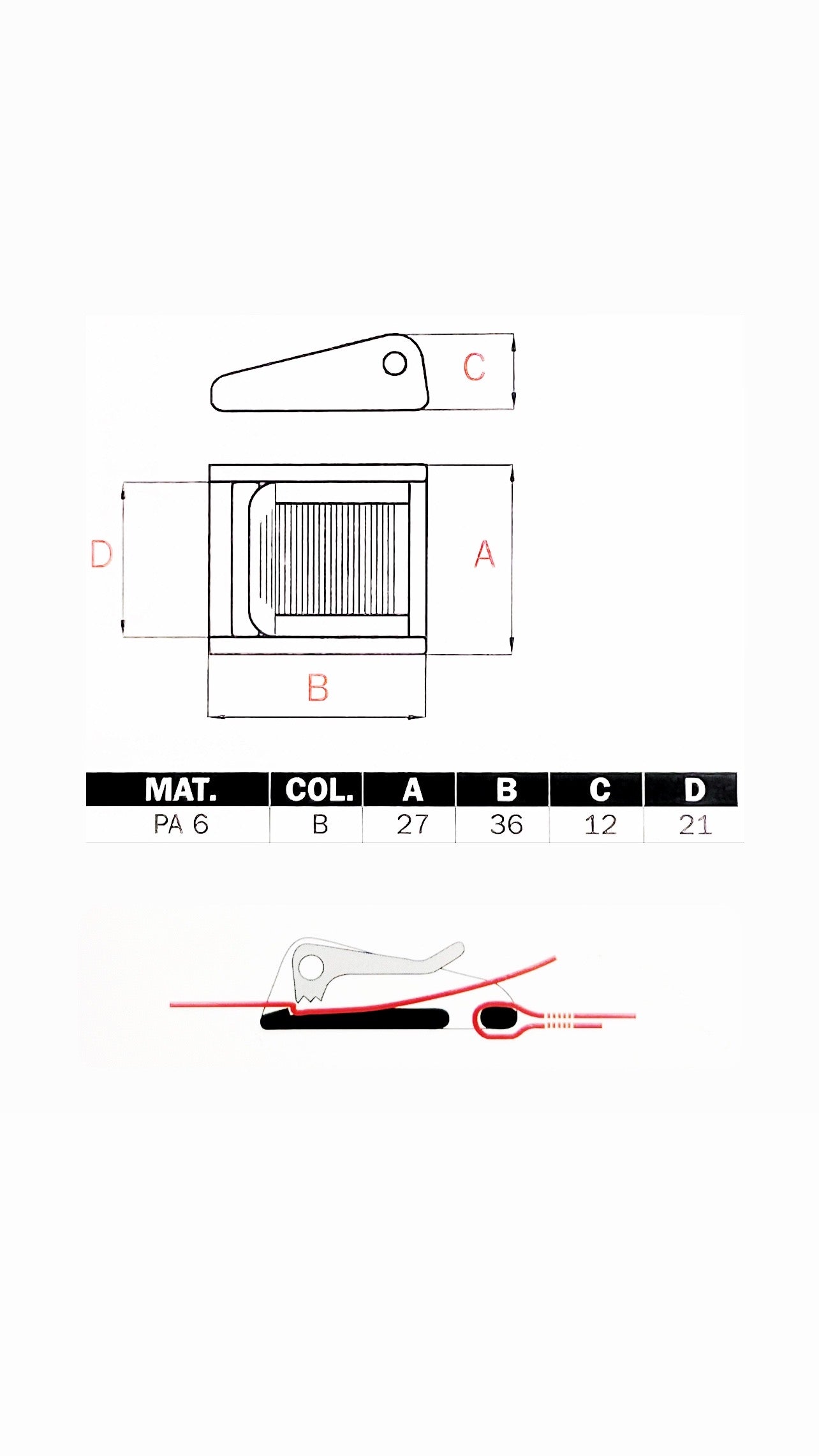 Plastic FA Cam Buckle