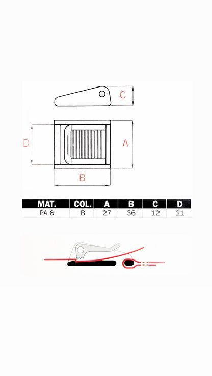 Plastic FA Cam Buckle