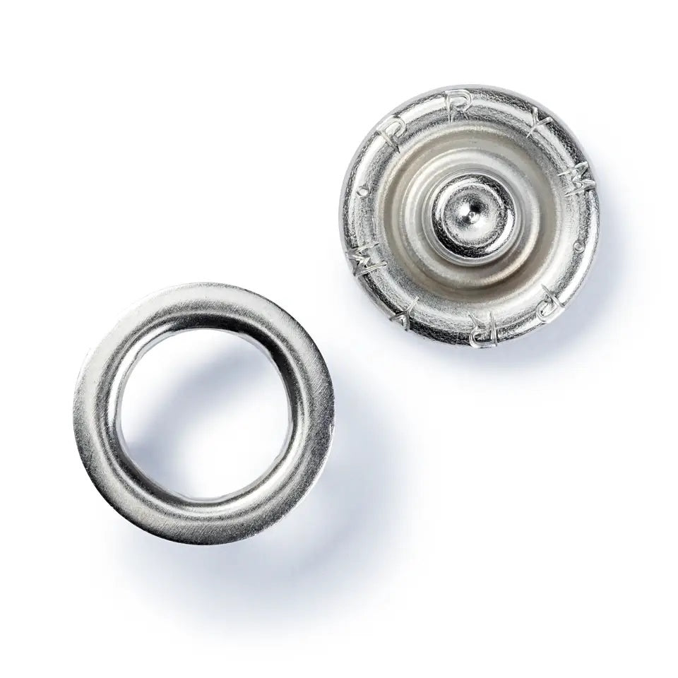 Prym Non-sew Press Fastener Jersey, Retaining Ring, 10mm, Silver-coloured