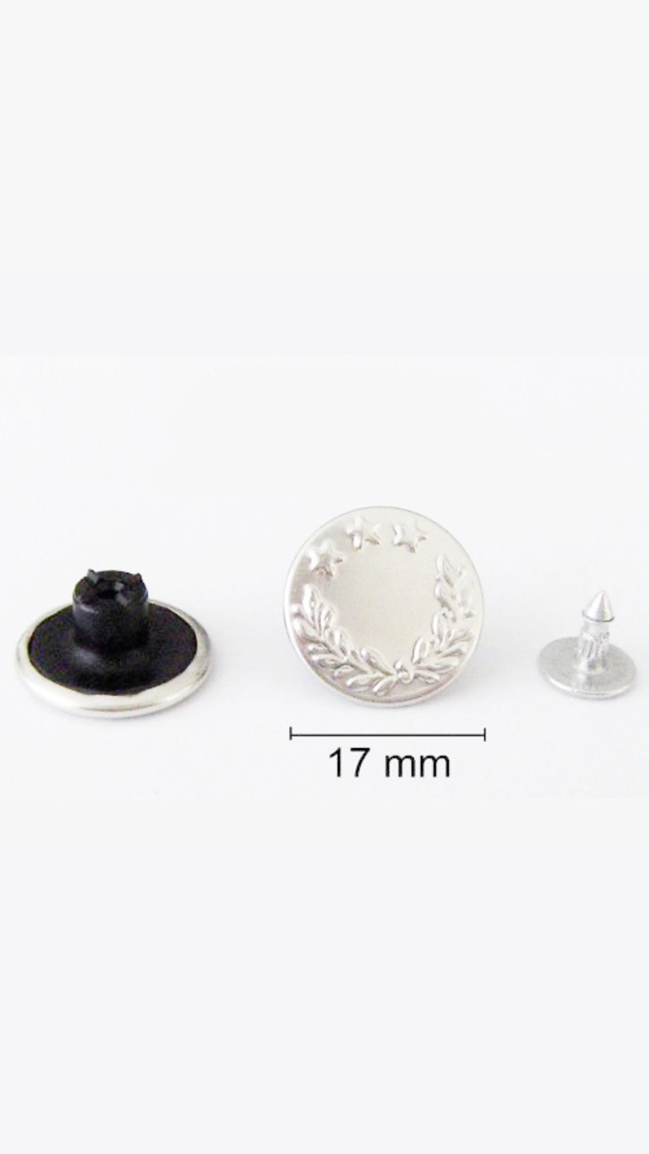 Jeans Buttons + Nails, Laurel Motif