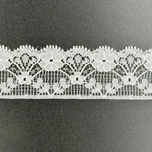 Raschel Lace, 30mm, White, Discontinued