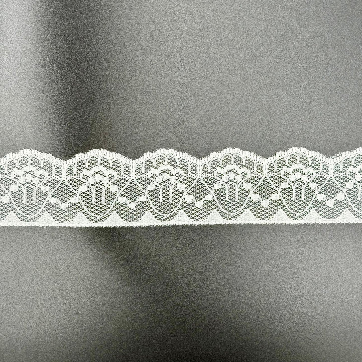 Raschel Lace, 34mm, White, Discontinued