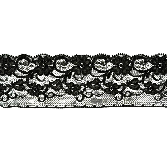 Raschel Lace, 55mm, Black, Discontinued