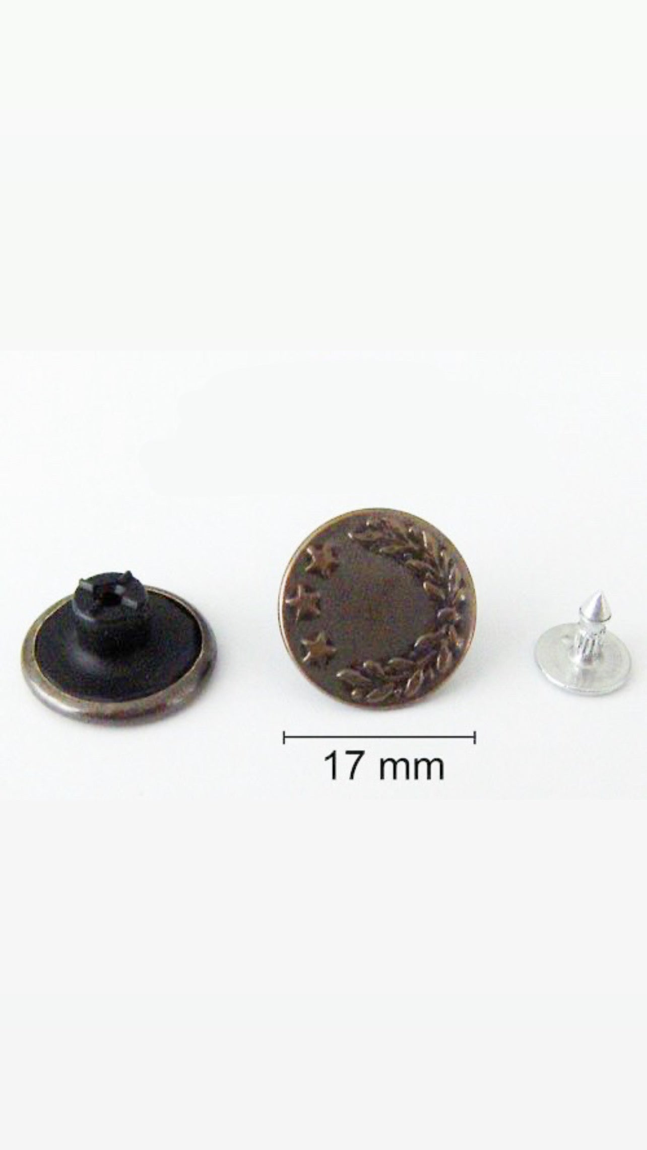 Jeans Buttons + Nails, Laurel Motif
