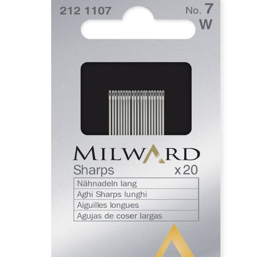 Milward Hand Sewing Needles: Sharps: no.7
